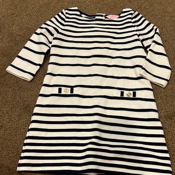 Lilly Pulitzer Other - Lilly Pulitzer girls dress medium blue and white striped